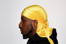 Load image into Gallery viewer, DrippyRags Durags Bonnets Headbands Headwear More Velvet Yellow Velvet Durag